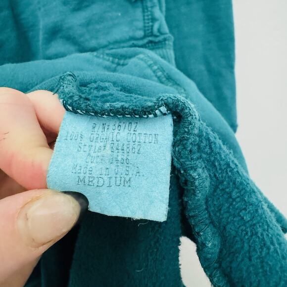 Eco-ganik Blue Deep V Pullover Sweater Women’s Size S - Picture 3 of 9